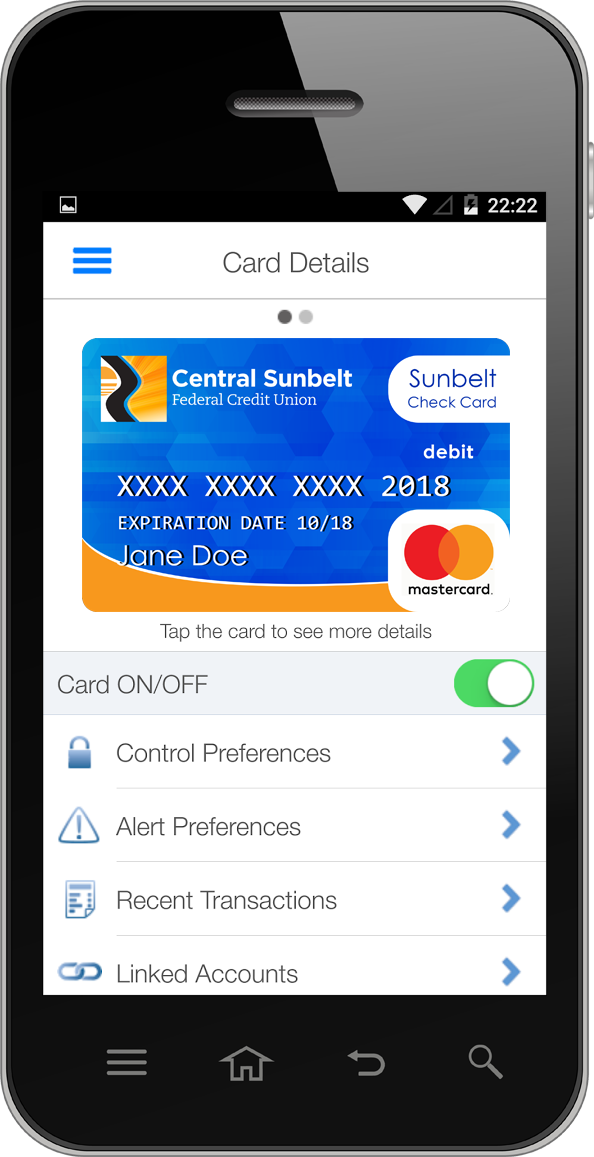 Sunbelt Card Manager App